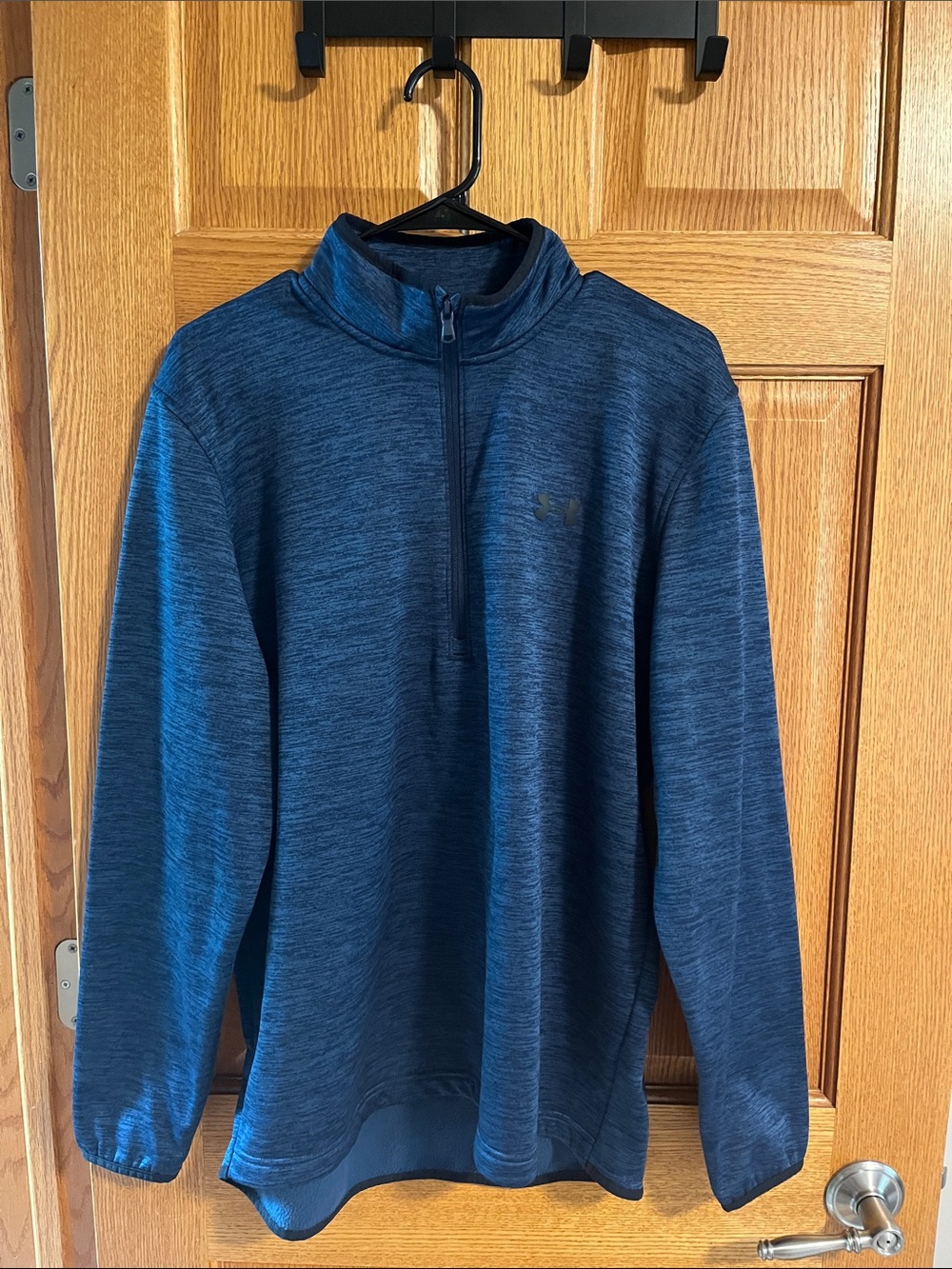 Men's Blue Quarter-Zip Performance Sweater